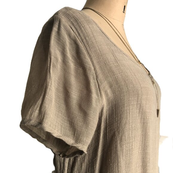 Red Coral drop waist maxi crepe flowy dress M - Picture 4 of 14